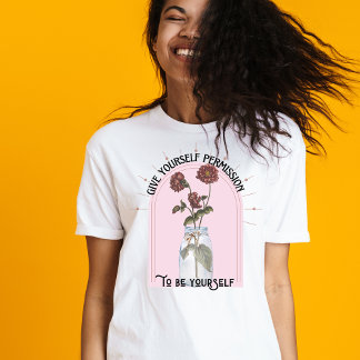 T-shirt Boho rose Vintage Floral Soyez vous-même