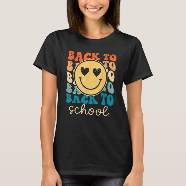 T-shirt Boho Style Groovy Smile Back to School (Devant)