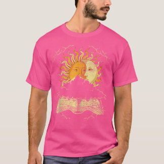 T-shirt Boho Sun Moon Livre Corps céleste Astronomie Astro