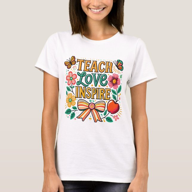 T-shirt Boho teacher png | In my teacher era | Teach Love  (Devant)