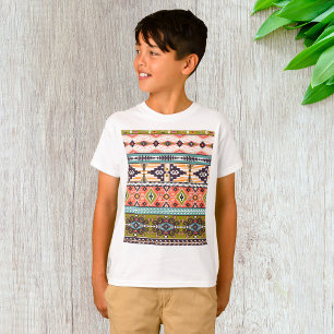 T-shirt Boho Tribal Motif géométrique Sud-Ouest Aztec