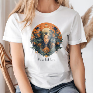 T-shirt Boho Vintage Zen Vibes Déesse en Nature