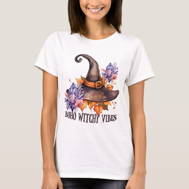 T-shirt Boho Witchy Vibes Halloween  (Devant)