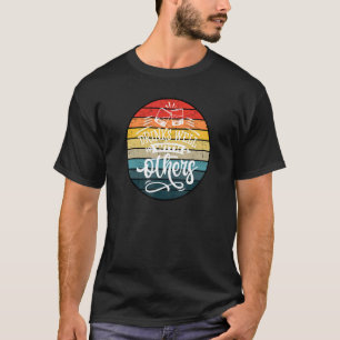 T-shirt Boire Bien Avec D'Autres Retro Sunset Boire