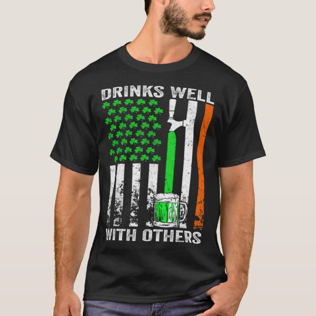 T-shirt Boire bien avec d'autres St Patrick's Day Drunk Be (Devant)