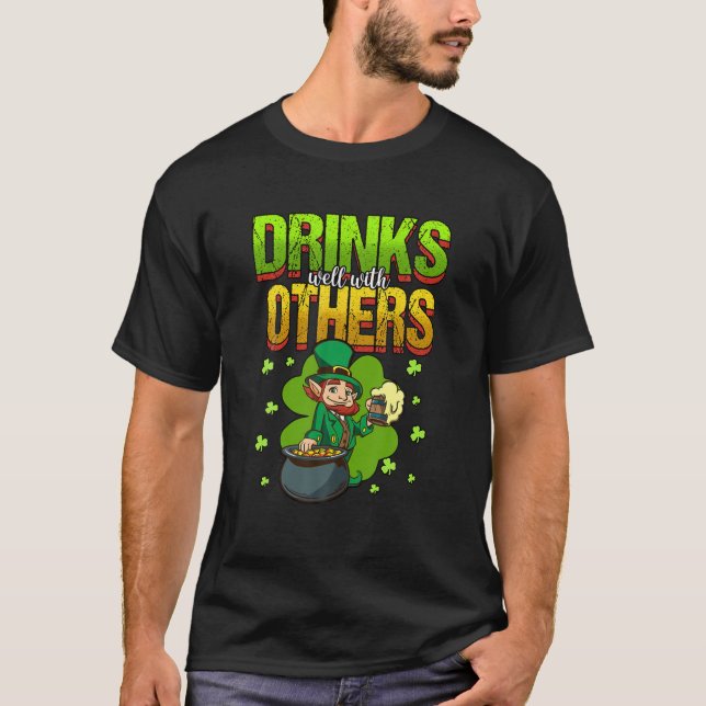 T-shirt Boire bien avec d'autres St. Patricks Day Laprecha (Devant)