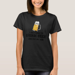 T-shirt Boire Bière Animaux domestiques Mon chien Bière Ch