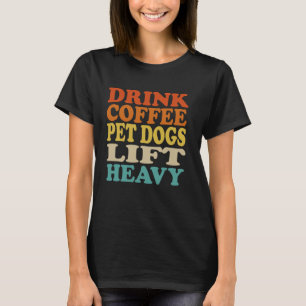 T-shirt Boire Café Animaux Animaux Animaux Ascenseur Salle