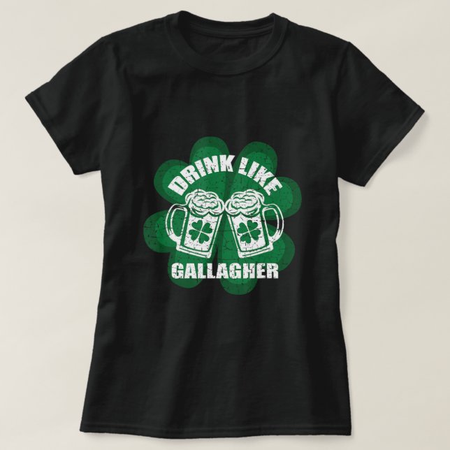 T-shirt Boire comme un gaulois Saint Patrick's Day Irlanda (Design devant)