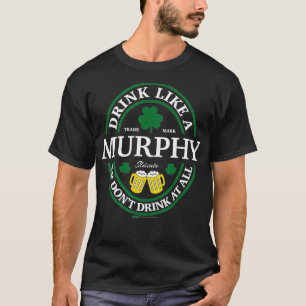 T-shirt Boire Comme Un Jour de la Saint Patrick Shamrock M