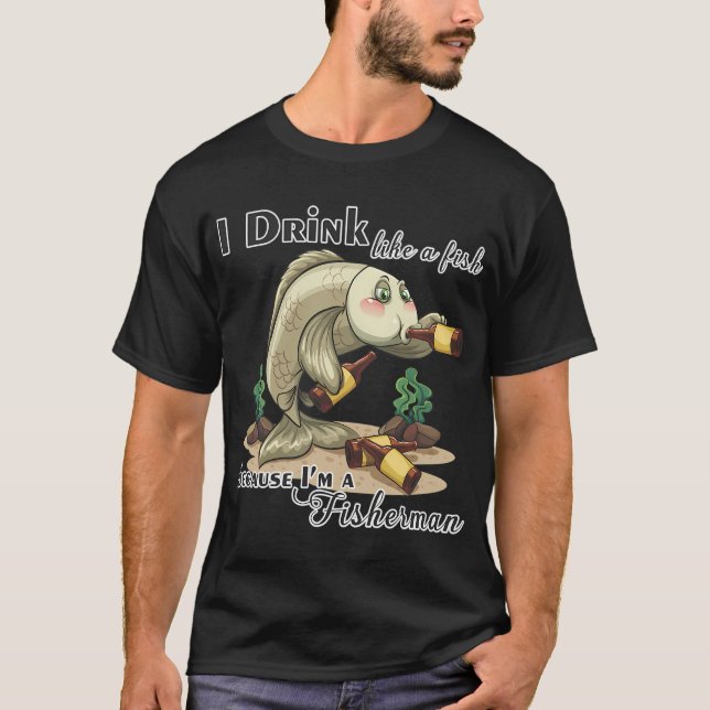 T-shirt Boire comme un poisson (Devant)