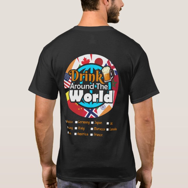 T-shirt Boire Dans Le Monde Entier (Dos)