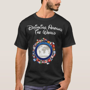T-shirt Boire dans le monde entier Vacances adultes Shir c