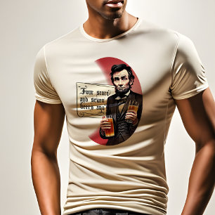 T-shirt Boire de bière amusante Abe Lincoln Parti présiden