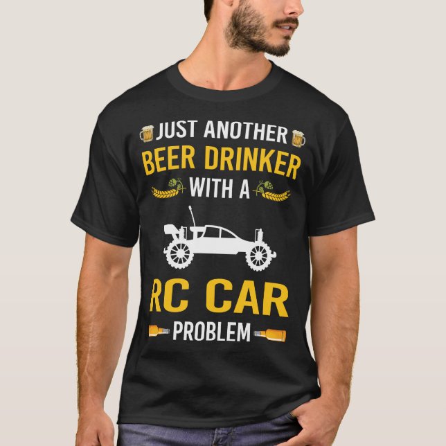 T-shirt Boire de bière voitures RC (Devant)