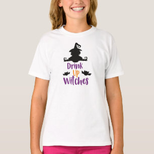 T-shirt Boire Des Sorcières, Sorcière, Chauves-souris, Hal