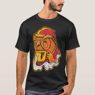 T-shirt Boire du café d'hibou Drôle Chouette Vintage Boire