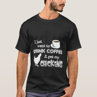 T-shirt Boire Du Café Et Animaux De Compagnie Mon Producte