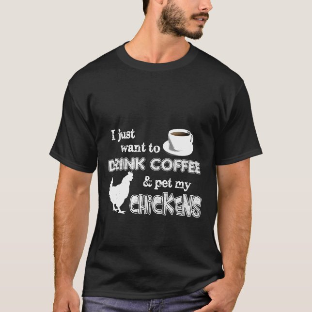 T-shirt Boire Du Café Et Animaux De Compagnie Mon Producte (Devant)