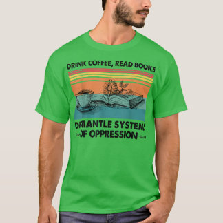 T-shirt Boire du café Lire des livres Amoureux des livres 