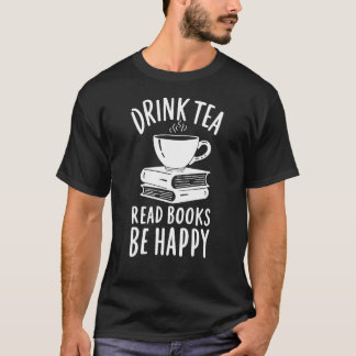 T-shirt boire du thé lire des livres