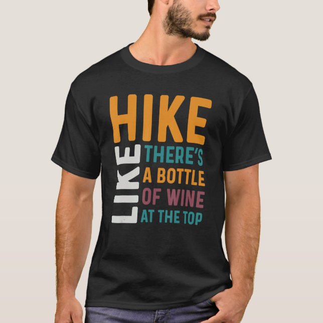 T-shirt Boire Du Vin - Comme La Randonnée Il Y A Une Boute (Devant)