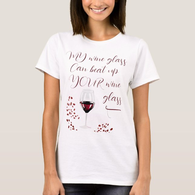 T-shirt Boire du vin drôle (Devant)