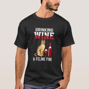 T-shirt Boire du vin et sentir félin amoureux des chats pr