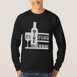 T-shirt Boire du vin Mignon C'est l'heure du vin quelque p