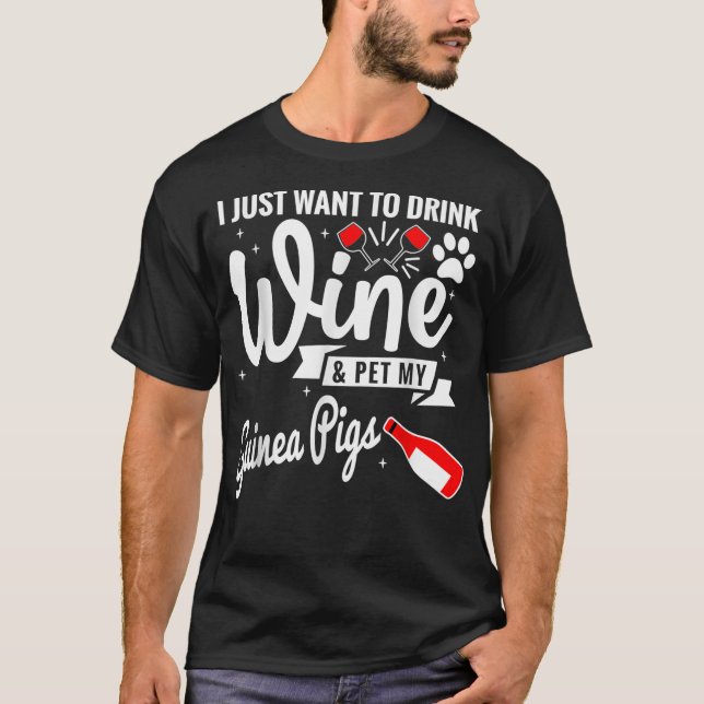 T-shirt Boire du vin mousseux cobayes _2 (Devant)
