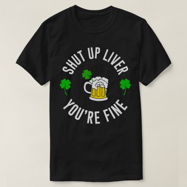 T-shirt Boire Fermer Le Foie Vous Les Beaux Hommes St patr (Design devant)