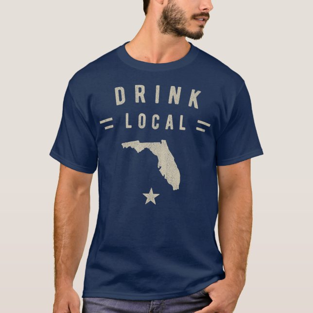 T-shirt Boire Floride Craft local Amateurs de bière (Devant)