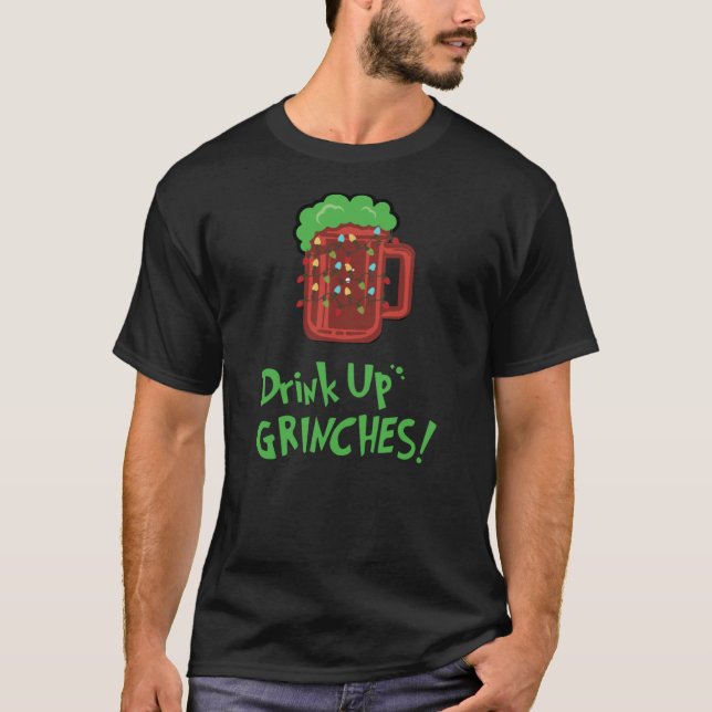 T-shirt Boire Grinches Drôle Noël Vacances Drunk Sh (Devant)