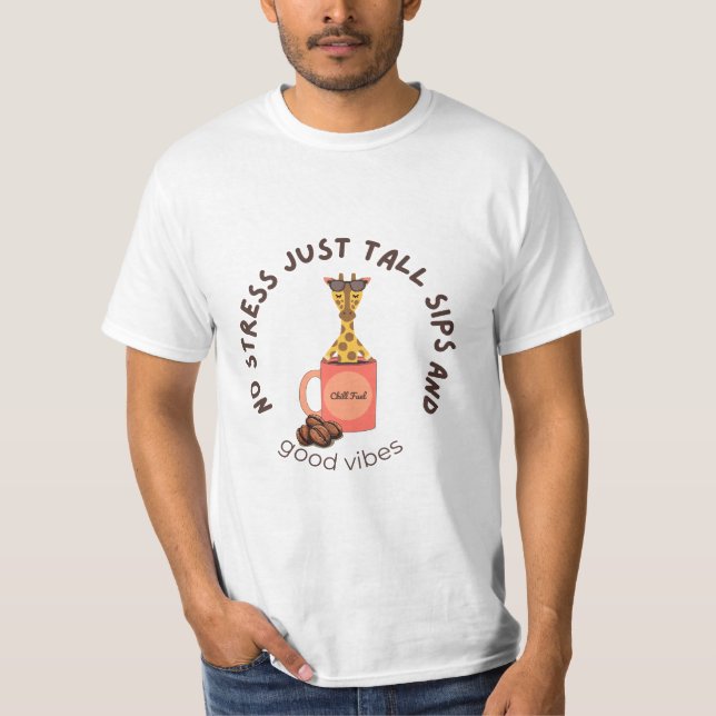 T-shirt “Boire haut, stresser bas.” (Devant)