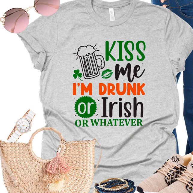 T-shirt Boire irlandais amusant Kiss Me Jour de la Saint P (Créateur téléchargé)