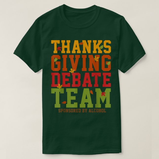 T-shirt Boire La Partie De L'Alcool Drôle Thanksgiving Déb (Design devant)