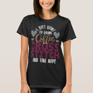 T-shirt Boire Le Café Croiser Et Prendre Les Siestes - Cro