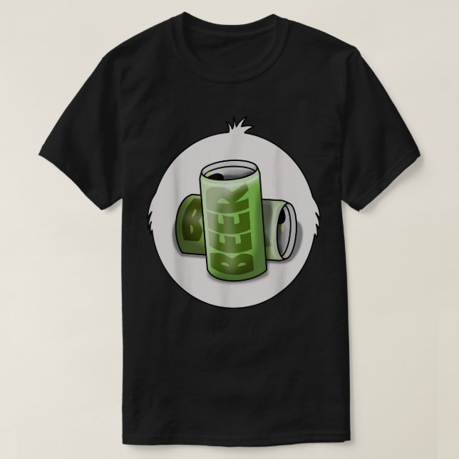 T-shirt Boire une soirée à boire d'ours sur la conception  (Design devant)