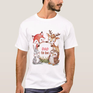 T-shirt Bois Animaux Baby shower mignon Papa Être