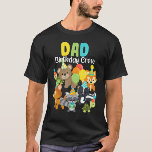 T-shirt Bois Animaux Forêt Amis Papa Équipage d'anniversai