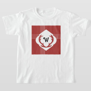 T-shirt Bois de cerf Rustique Minimal Monogram Bourgogne