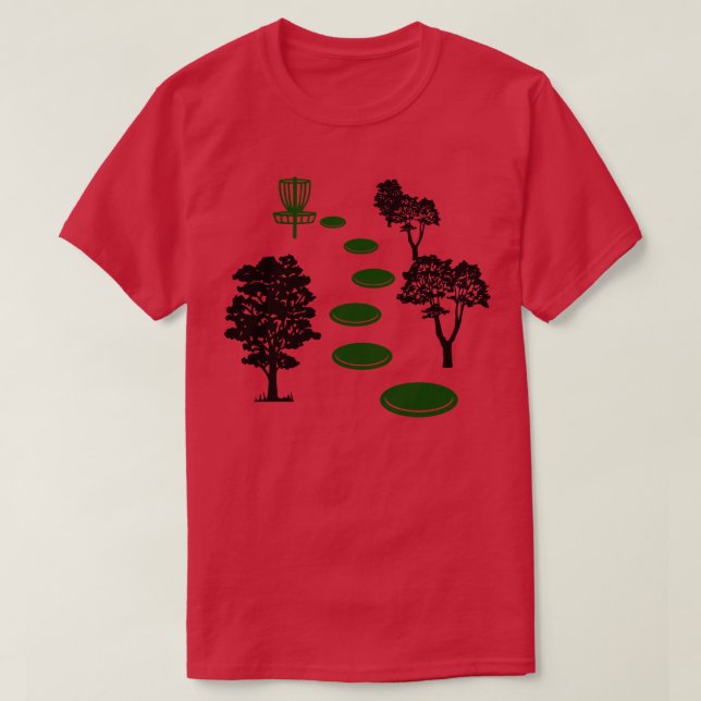 T-shirt Bois de golf sur disque (Design devant)