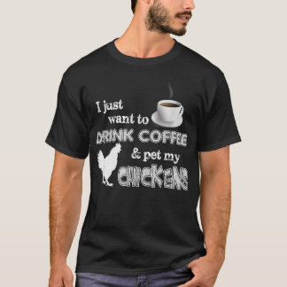 T-shirt Bois du Café et Caresse Mes Poules Drôle de Fermie