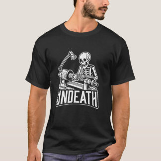 T-shirt Bois Tournant Squelette Tournage du bois Travail d