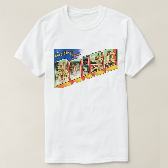 T-shirt Boise Idaho Fade-out T Shirt (Design devant)