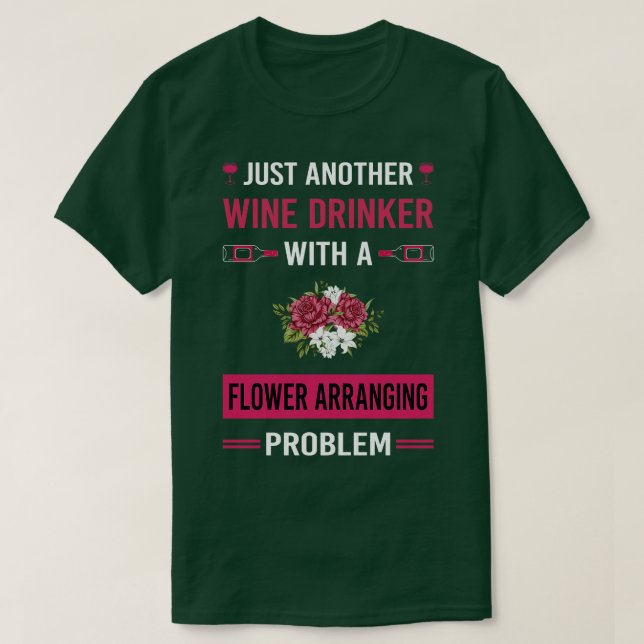 T-shirt Boisson à vin Fleur d'organisation Floral D (Design devant)