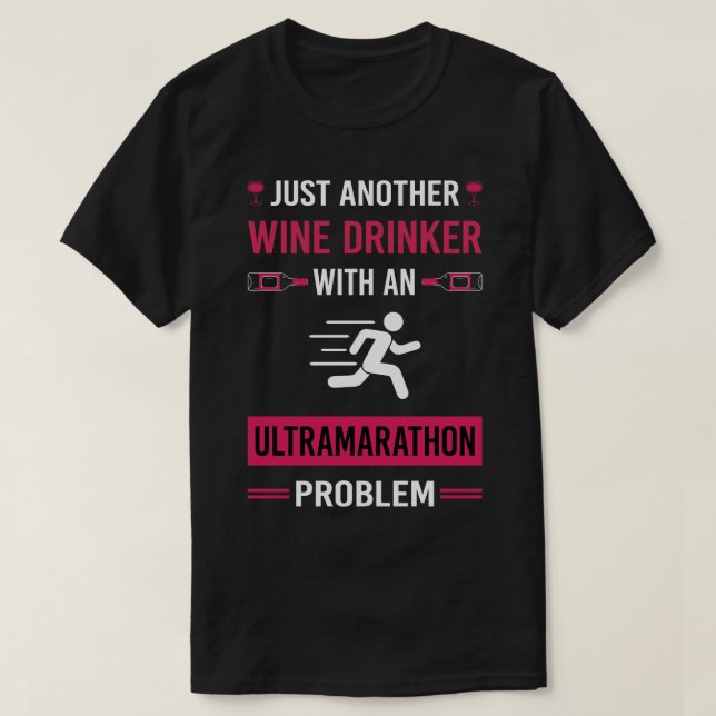 T-shirt Boisson à vin Ultramarathon course ultra-distance (Design devant)
