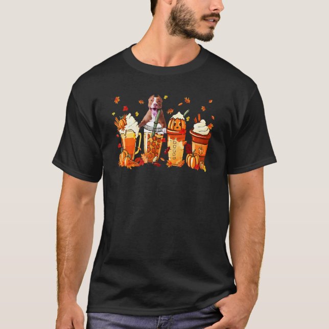 T-shirt Boisson au café Pitbull Latte au potiron et aux ép (Devant)