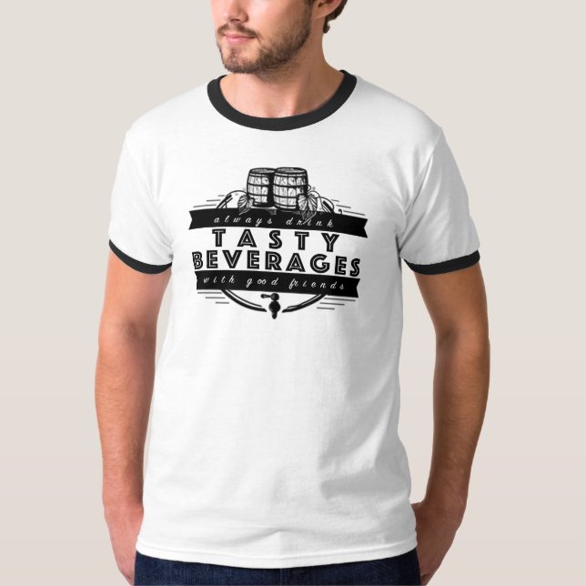 T-shirt Boisson avec de bons amis (Devant)