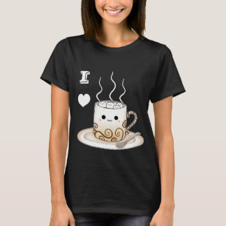 T-shirt Boisson chaude de cacao de kawaii mignon